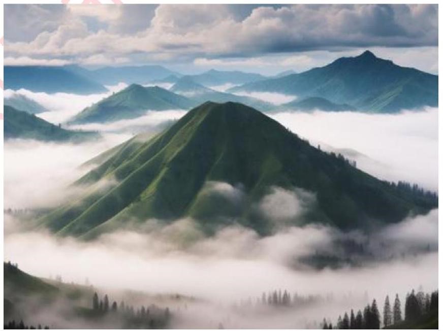 Câu nào dưới đây sử dụng biện pháp so sánh phù hợp để mô tả bức tranh sau? (ảnh 1)