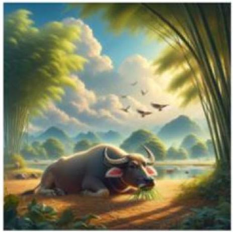 Câu văn nào dưới đây mô tả đúng bức tranh sau? (ảnh 1)