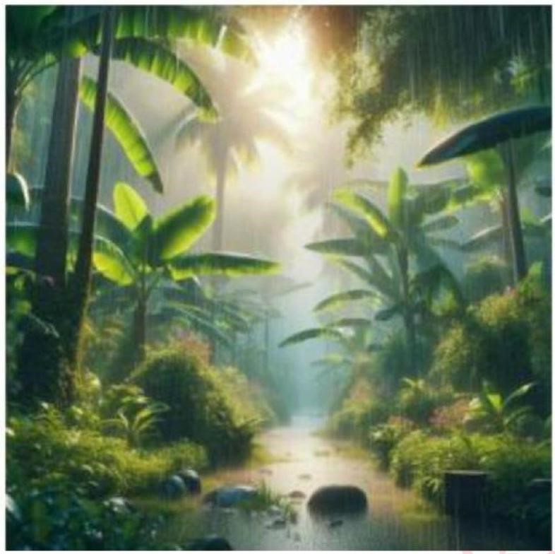 Câu văn nào dưới đây sử dụng biện pháp nhân hoá để mô tả bức tranh sau?   (ảnh 1)