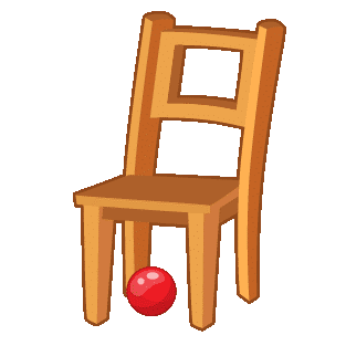 Put the ball _______ the chair. A. on	B. under	 C. at	D. in (ảnh 1)