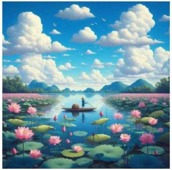 Câu văn nào dưới đây sử dụng biện pháp nhân hoá để miêu tả bức tranh sau? (ảnh 1)