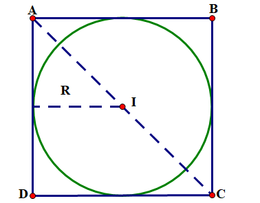 Người ta làm một tấm thớt hình tròn bằng cách cắt từ một miếng gỗ hình vuông có độ cạnh bằng 50 cm. Tính diện tích bề mặt gỗ bị cắt bỏ biết mặt thớt hình tròn tiếp xúc với các cạnh của tấm gỗ hình vuông (kết quả làm tròn một số thập phân). (ảnh 1)