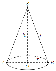 Một hình nón có bán kính đáy bằng \(r\), diện tích xung quanh gấp đôi diện tích đáy.  Tính theo \(r\) a)  Diện tích xung quanh của hình nón; b) Thể tích của hình nón. (ảnh 1)