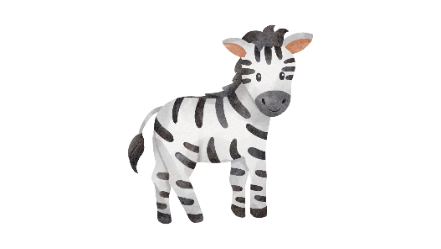 B. READING (3.5pts)  I. Look and match. (1.5pts) zebra (n): ngựa vằn  (ảnh 1)