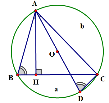 Cho&nbsp; nội tiếp đường tr&ograve;n \(\left( (ảnh 1)