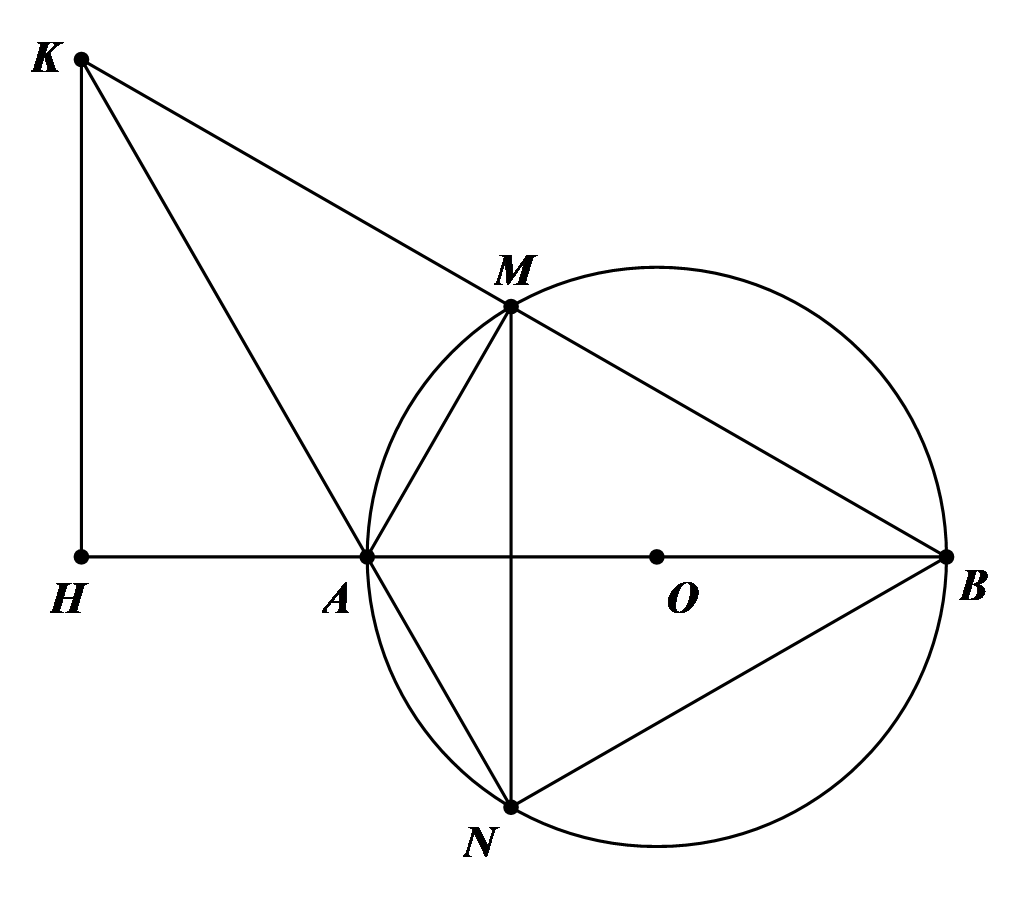 Cho đường tròn \(\left( O \right)\) đư (ảnh 1)