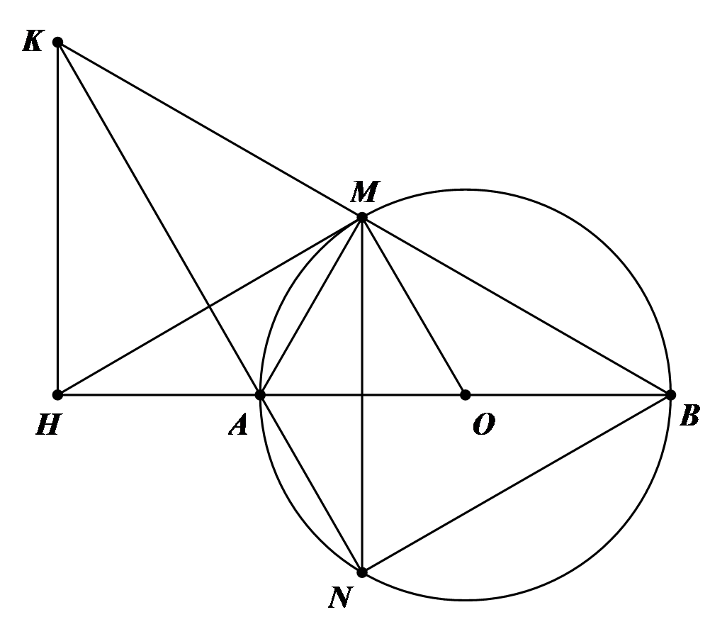 Cho đường tròn \(\left( O \right)\) đư (ảnh 2)