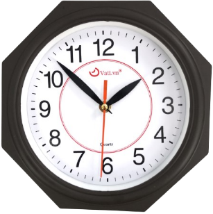 Đường viền ngoài của chiếc đồng hồ trong vẽ bên được làm theo hình đa giác đều nào? Tìm phép quay biến đa giác này thành chính nó. (ảnh 1)