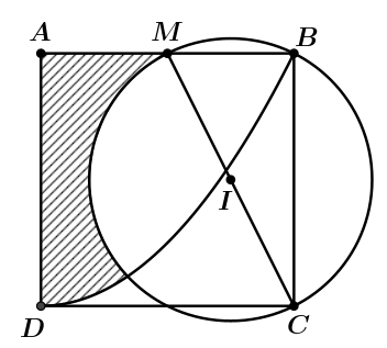 Cho hình vuông \(ABCD\) có cạnh bằ (ảnh 1)