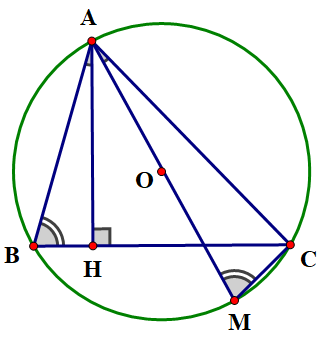 Cho tam giác nhọn \(ABC\) có đư (ảnh 1)