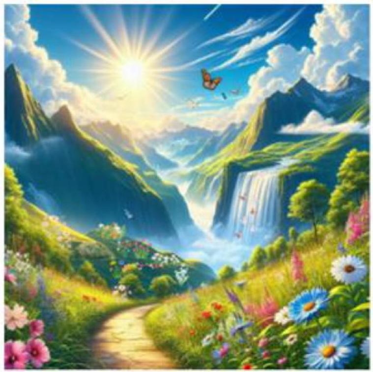 Câu nào dưới đây sử dụng biện pháp nhân hóa để mô tả bức tranh sau? (ảnh 1)