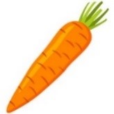 The _______ is orange and long. A. onion	B. carrot C. banana	D. tomato (ảnh 1)