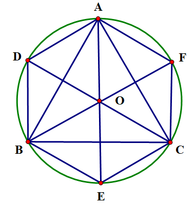 Cho tam gi&aacute;c đều ABC nội tiếp (ảnh 2)