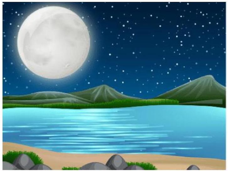 Câu nào dưới đây sử dụng hình ảnh so sánh phù hợp để miêu tả bức tranh sau? (ảnh 1)