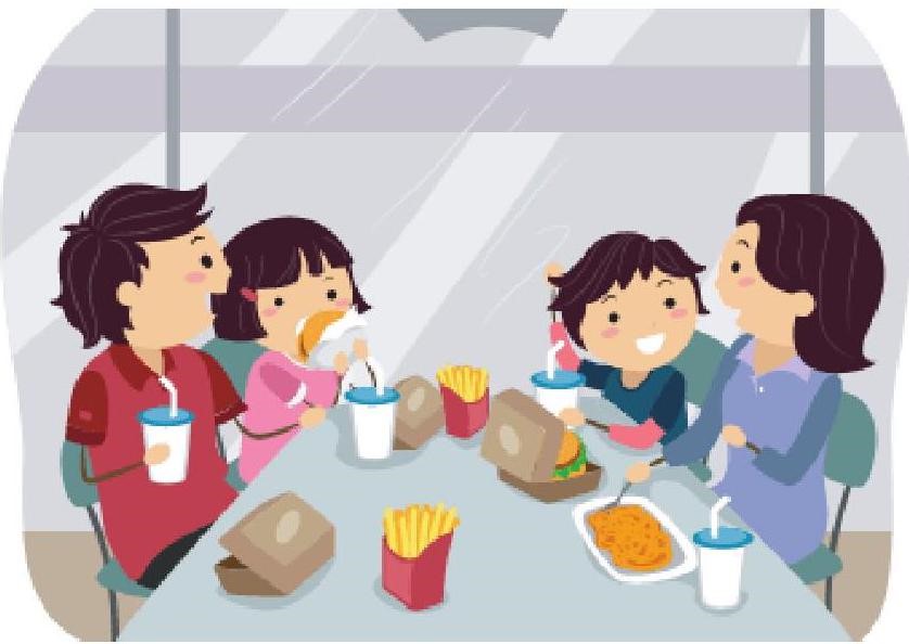 Chọn từ chỉ hoạt động thích hợp để hoàn thành câu văn miêu tả bức tranh sau:   Cuối tuần, bố ... cả nhà đi ..., bé Mai cặm cụi ... bánh còn anh Nam hào hứng ... cho mẹ. (ảnh 1)