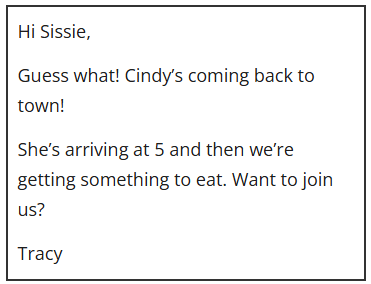 What is true about this message? (ảnh 1)