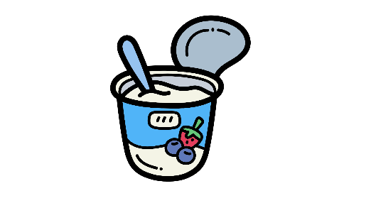 A. LISTENING (3pts)  I. Listen and write. There is one example. (1.5pts)     _ ogurt (ảnh 1)