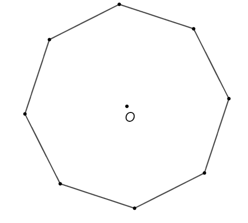 Mỗi góc của bát giác đều nội tiếp đường tròn tâm \[O\] có số đo là  (ảnh 1)