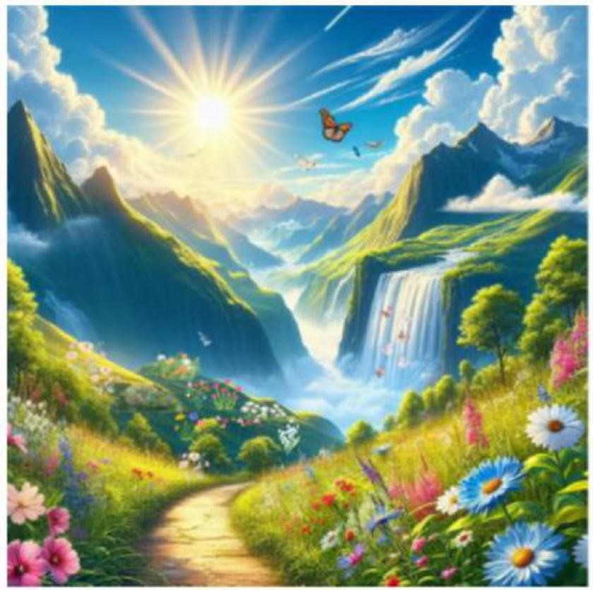 Câu nào dưới đây sử dụng biện pháp nhân hoá để mô tả bức tranh sau? (ảnh 1)