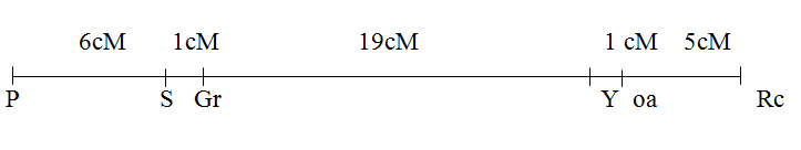 Ở một loài động vật, khi khảo sát các khoảng cách di truyền giữa 6 gene (đơn vị tính cM) của nhóm gene liên kết thứ hai, thu được kết quả trình bày ở bảng sau: (ảnh 1)