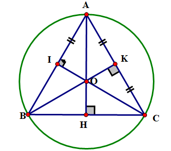 Xác định tâm và bán kính của đường tròn ngoại tiếp tam giác đều ABC có cạnh bằng a . (ảnh 1)