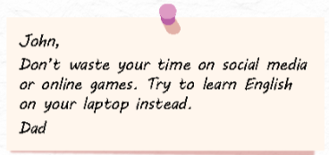 What does Dad want John to do? (ảnh 1)