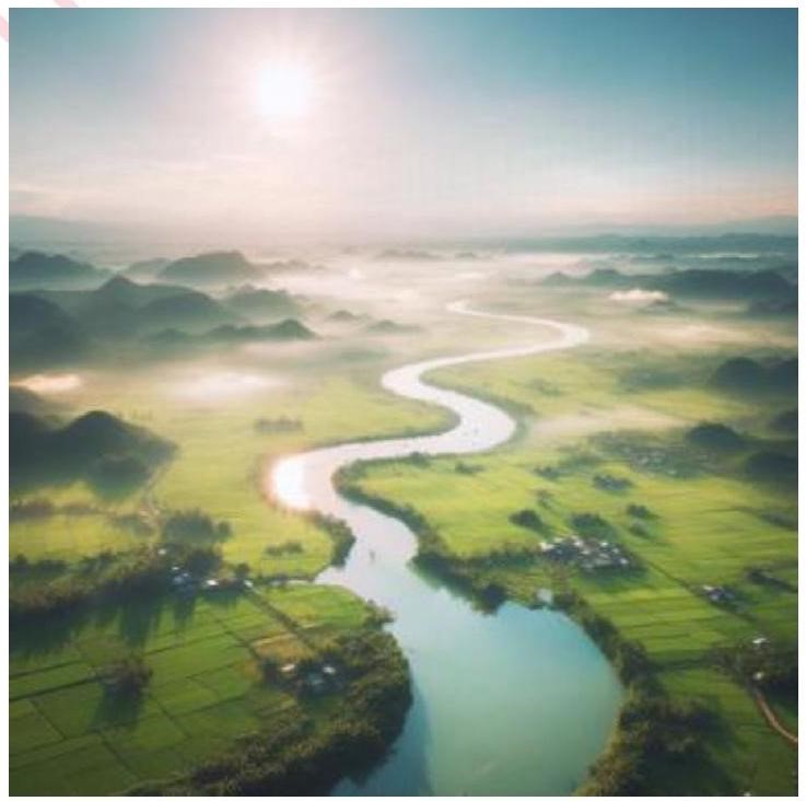 Câu văn nào dưới đây có sử dụng biện pháp so sánh mô tả đúng bức tranh sau? (ảnh 1)