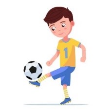 He can _______ the ball in soccer. A. throw	B. kick	 C. catch	D. hit (ảnh 1)