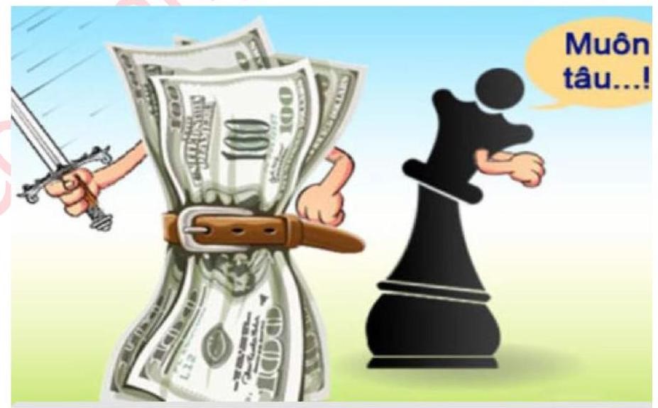 Bức tranh dưới đây gợi nhắc đến thành ngữ, tục ngữ nào?   A. Tiền tuyến hậu phương	B. Tiền kiếm hậu tâu	C. Tiền trảm hậu tấu	D. Tiền đạo hậu vệ (ảnh 1)