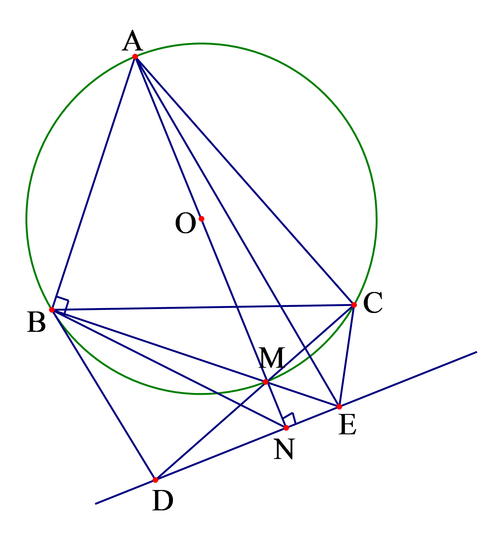 Cho điểm \(M\) thuộc cung nhỏ \(BC\) của (ảnh 1)