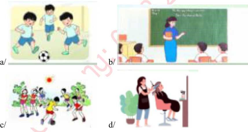 Hình ảnh nào không xuất hiện ở truờng học? (ảnh 1)