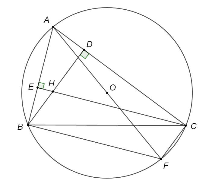 Tam giác \(BEH\) vuông tại (ảnh 1)