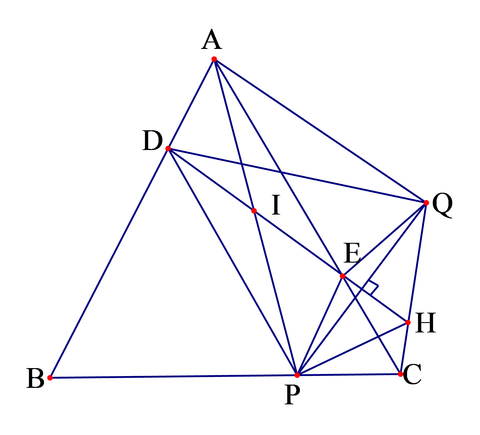 Cho tam giác cân \(ABC\)\((AB = AC)\) \(P\) (ảnh 1)