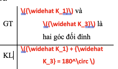 Cho định lí: “Hai góc đối đỉnh thì bằng nhau” (ảnh 3)