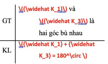 Cho định lí: “Hai góc đối đỉnh thì bằng nhau” (ảnh 4)