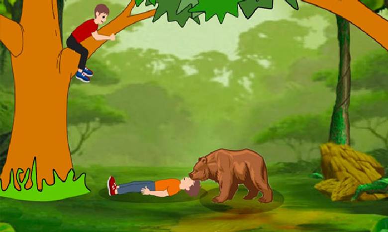 T&oacute;m tắt truyện Hai người bạn đồng h&agrave;nh v&agrave; con gấu (6 mẫu) - Văn 7