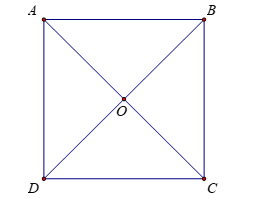 Cho hình vuông \(ABCD\) có tâm \(O\). Mệnh đề nào sau đây đúng? (ảnh 1)