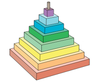 Người ta thiết kế một cái tháp gồm 8 tầng. Diện tích bề mặt trên của mỗi tầng bằng nửa diện tích (ảnh 1)