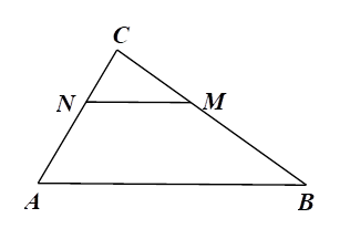 Nếu tam giác ABC có MN,AB (với M thuộc BC và (N thuộc CA) thì (ảnh 1)