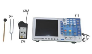 Hình bên là bộ dụng cụ thí nghiệm thực hành đo tần số sóng âm, bao gồm dao động (ảnh 1)