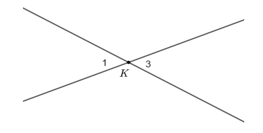 Cho định lí: “Hai góc đối đỉnh thì bằng nhau” và hình vẽ minh hoạ sau:  (ảnh 1)