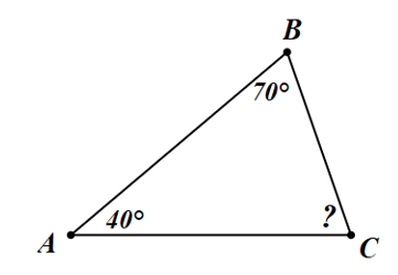Cho hình dưới đây:   Số đo góc \(C\) trong hình là (ảnh 1)