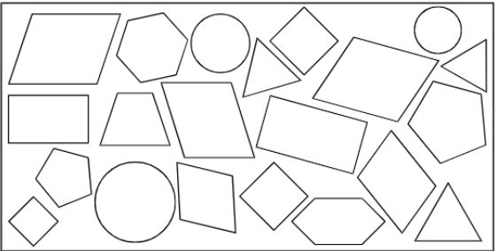 Tô màu đỏ đối với hình bình hành, tô màu xanh đối với hình thoi: (ảnh 1)