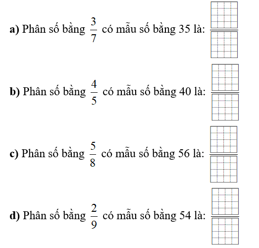 Viết phân số thích hợp vào chỗ trống: (ảnh 1)