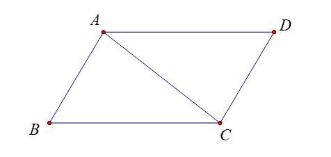 Cho hình bình hành \(ABCD\) có (ảnh 1)