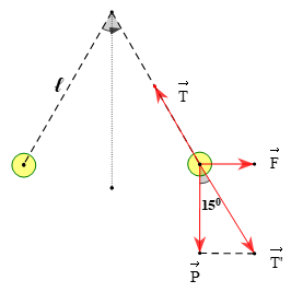 Người ta treo hai quả cầu nhỏ khối lượng bằng nhau bằng hai sợi dây nhẹ có độ dài l như nhau.Cho chúng nhiễm điện bằng nhau thì chúng đẩy nhau và cân bằng khi mỗi dây treo hợp với phươn (ảnh 1)
