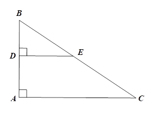 Cho hình bên. Tỉ lệ thức nào sau đây là đúng? (ảnh 1)