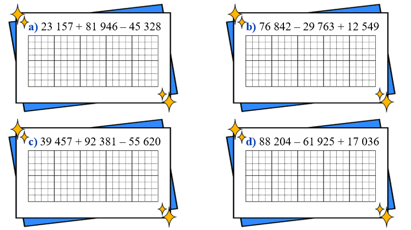 Tính giá trị của các biểu thức. (ảnh 1)