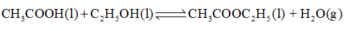 Ester là hợp chất hữu cơ dễ bay hơi, một số ester được sử dụng làm chất tạo mùi thơm cho các loại bánh, thực phẩm. Phản ứng điều chế ester là một phản ứng thuận nghịch. Cho phản ứng sau: (ảnh 2)