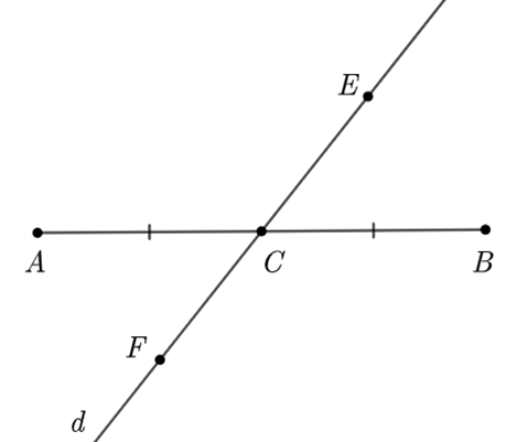 Vẽ hình theo diễn đạt sau (vẽ trên cùng một hình).  a) Vẽ đoạn thẳng AB có độ dài 6 cm và trung điểm C của đoạn thẳng đó. Tính độ dài đoạn thẳng CA (ảnh 1)